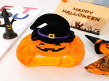 Halloween Pumpkin Hat for Cats - Adjustable Pet Costume with Witch Hat for Halloween Parties 3 V888-ELOSUNG10521