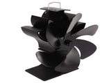 6 Blade Stove Eco Fan Black High Temperature Resistant Self Starting Energy Saving Heat Powered Fan V1294-YM3113220250011-0421