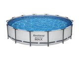 Bestway Swimming Pool 427x427x122cm Steel Frame Above Ground Pools Round Filter Pump Ladder BW-POOL-R-427-5612Y