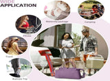 Waterproof Travel Duffle Bag with Trolley Sleeve Purple V1237-ZY-818-069