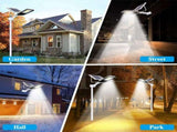 Solar LED Street Light Black Waterproof Outdoor Flood Lamp with Remote Control V178-59203