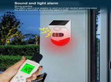 Outdoor Solar Motion Sensor Alarm Outdoor Solar Powered Wireless Security Alarm with Sound and Light V1237-ZY-715-333
