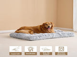 110 x 75 CM Winter Long Plush Dog Bed for Large Dogs - 10CM Thickened Fluffy Faux Fur Pad - Calming V888-ELOSUNG49924