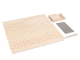 9.3in Rubber Wooden Crochet Blocking Board Crochet Accessories with 20pcs Steel Pins Stand for V1294-YM0706-3117230164611