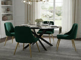 The Velvet Marble Table and Chair Set V264-DNT-410-BLK-DNC-414V-GRN-4
