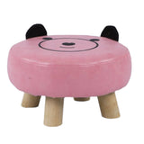 Small Under Desk Footrest Cute Cartoon Ottoman with 4 Stable Log Legs for Children V1294-YM0523-3116210070411