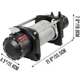 Industrial Hydraulic Winch 4535kg, Hydraulic Anchor Winch with 24m Strong Steel Cable, Hydraulic V952-YYJP10000B0000001V0