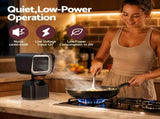 Devanti Portable Range Hood Desktop Exhaust Fan Adjustable Dual Filters Black PRH-50ML-BK