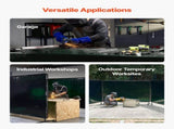 Welding Screen with Frame, 3-Panel 1.74 x 2.34m Welding Curtain Screen, Flame-Resistant Vinyl V952-SMPF68FTYKJL3GT47001V0