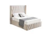 Allure Beige Velvet Gas Lift Bed - Queen V292-BED-ALLURE-QUEEN-BEIGE