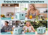 Devanti 12KG Ice Maker Machine Bullet Ice Cube Portable Green IM-ZB-E-12WL01-GN