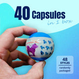 40X Geometric Translucent Dog Toy Capsules 50mm Collectible Gacha in Display Box V274-TOY-KN-F-GDOGTG-50