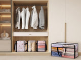 4 Piece Transparent Clothing Storage Bag Set with Zipper, 60 L, 60 x 42 x 24 cm V1237-MS-912-019