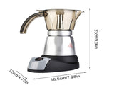 Large Capacity Electric Moka Pot Stovetop Espresso Coffee Maker Coffee Percolator 300ml V1294-YM0901-JY15616-02