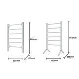 Pronti Heated Towel Rack Electric Bathroom Towel Rails Warmer 100W - Silver PTR-EVA-100-SL