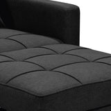 Suri 3-in-1 Convertible Lounge Chair Bed by Sarantino - Black SOFA-YGG-7001-LNN-BLK