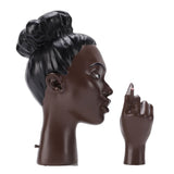 Head Scents Holder Funny Elegant Black Women Head Shaped Resin Home Office Desk Decor for Incense V1294-YM0901-3115260006812