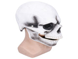 Halloween Scary Skull Mask Adult Full Head Latex Skull Helmet Glowing Eyes with Moving ChinWhite V1294-YM0523-3117210187811