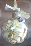 50 Wholesale Pack Glass Bauble 8cm Diameter Round Clear with Silver Cap - table or tree centrepice V382-BAUBLE8CMX50