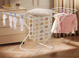 Mini Double-Wing Floor-Standing Folding Clothes Drying Rack-White V1161-108767