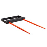 49" Hay Spear, Bale Spears 1360kg Loading Capacity, Skid Steer Loader Tractor Bucket Attachment with V952-TZSPS2ZZ49IN3X7CBV0
