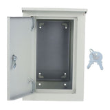 Weatherproof Outdoor Electrical Meter Box Grey Metal for Home Quick Installation V1369-AZ3-W-14457