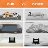 Medium Orthopedic Dog Bed with Bolster Comfort Mattress V767-P-XD178-M