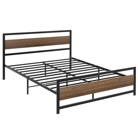 Artiss Bed Frame Queen Size Metal Base Mattress Platform Foundation Black DREW MBED-C-DREW-Q-BK-AB