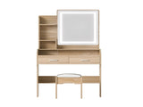 Artiss Dressing Table Set Stool Led Wood FUR-V-DRESS03-LED-WD-AB
