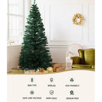 Jingle Jollys 1.8m Christmas Tree Optic Fibre LED Xmas tree 300 Tips XM-TR-LED-6F-GR-DX