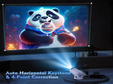 HY300 Pro HD Smart Projector Mini Projector Portable Projector 4K Projector - White - Size 01 V1102-787-71314-WHT-01
