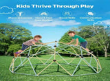 Climbing Dome, 305cm Geometric Dome Climber, 453kg Loading Jungle Gym Playground with 2 Basketballs V952-JHPDZJ10FTLQDD2DJ001V0