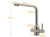 WELS 3 Function Kitchen Sink 360&deg Swivel Mixer Tap Clean Pure Drink Water Faucet V1233-KRD511N