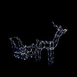 Solar LED Sleigh with Reindeer - 80 cm V720-XA7337