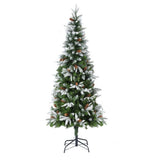 Jingle Jollys Christmas Tree 190cm Pine Cones LED Flocking Xmas Tree 680 Tips XM-TR-SNOW-190-LED