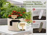 Tan 5-Gallon Breathable Grow Bags with Reinforced Handles Includes 5 V1188-MS-909-039