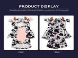Cow Costume Pet Clothing for Dogs, White Decorative Outfit, Comfortable, , Cute Dress-Up V1370-AZ4-18147