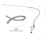 USB Clip-on Desk Lamp White Lighting Touching Control Dimmable LEDs Reading Light Flexible Lighting V1294-YM0901-L4729S