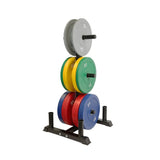 Heavy Duty Tree Rack PLUS Coloured Bumper Plates 150kg Set V1012-CFTREECLR150