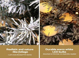 Jingle Jollys Christmas Tree 1.2M Potted Snowy Xmas Tree XM-TR-4FT-GS-LED-POT