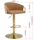 JENSEN GOLD GAS LIFT BAR STOOL V742-JY3034Y