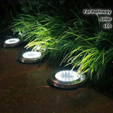 8PCS Solar Outdoor Buried Light Waterproof Garden Lawn Lamp Warm Landscape Lighting No Wiring Auto V1232-TYNDMD-004