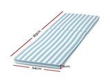 Gardeon Outdoor Chaise Lounge Cushion Lounge Chair Pad Sunbed Mattress Blue OLC-LOUNGE-STP-BU