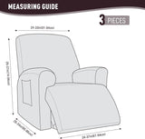 Recliner Covers, Stretch Reclining Chair Covers, Recliner Sofa Slipcovers Stripe Jacquard Recliner V1258-DP02-C-1275