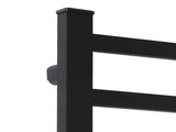 Heated Towel Rail Warmer Rack Wall Mounted Black HW0184-BK