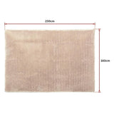 230x160cm Floor Rugs Large Shaggy Rug Area Carpet Bedroom Living Room Mat - Beige V63-832151