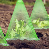 20 Pack Reusable Green Plastic Plant Covers, Garden Cloches with 40 Stakes for Flowers and V1237-ZY-715-106