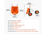 Wheelbarrow Cart One Wheel Garden Dump Cart 330 lbs Yard Utility Cart V952-FDL2LHYTC1JLDOIX6V0