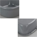 Idotry 4-Pack Baby Small Wash Basin, Gray Plastic Square Dish Pan, 8 Quart V1188-CYX-J02-488