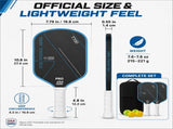 Pickleball Paddles Set of 2, USAP Approved T700 Carbon Fiber Pickleball Rackets with 4 Balls & Carry V1197-TY-081902